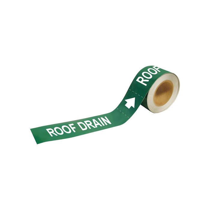 "Roof Drain" Pipe Markers