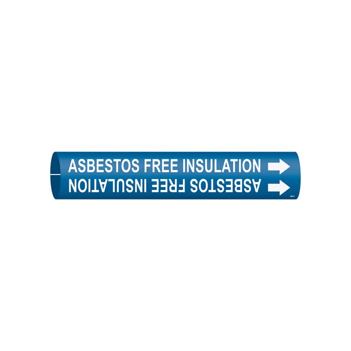 "Asbestos Free Insulation" Pipe Marker