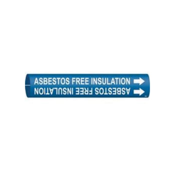 "Asbestos Free Insulation" Pipe Marker