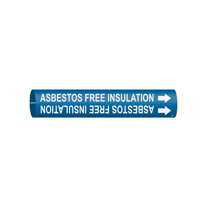 "Asbestos Free Insulation" Pipe Marker