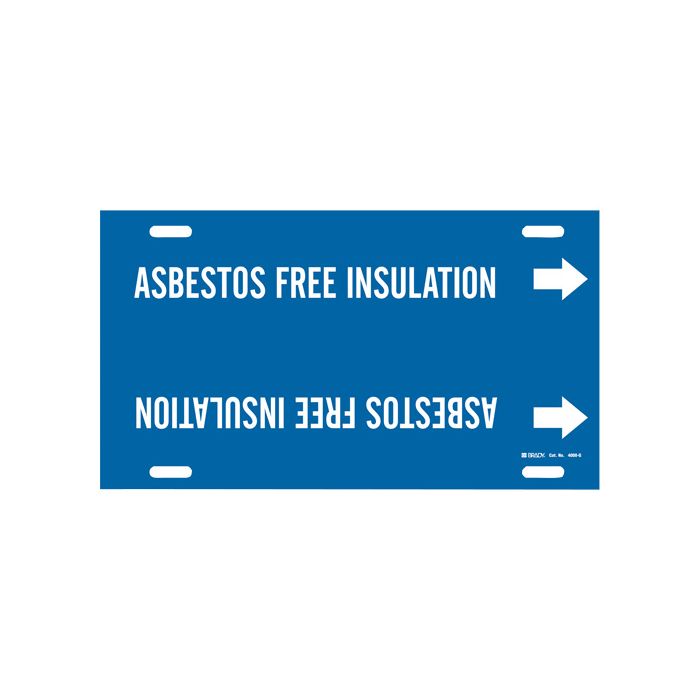 "Asbestos Free Insulation" Pipe Marker