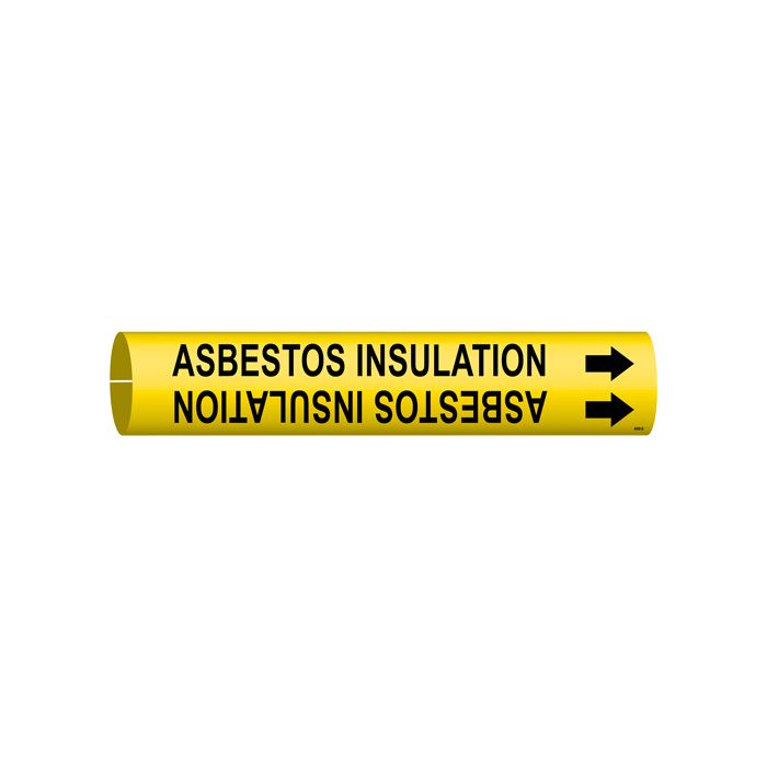 "Asbestos Insulation" Pipe Marker