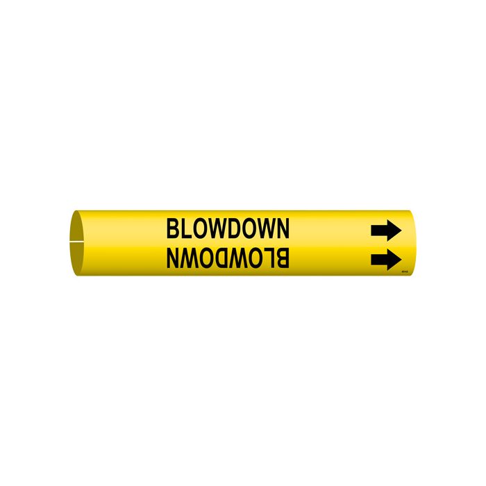 "Blowdown" Pipe Marker
