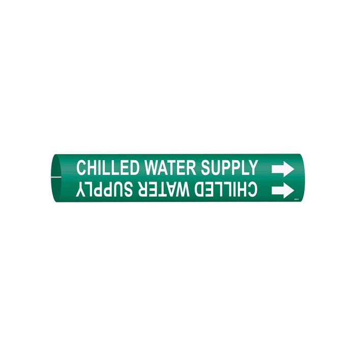 "Chilled Water Supply" Pipe Marker
