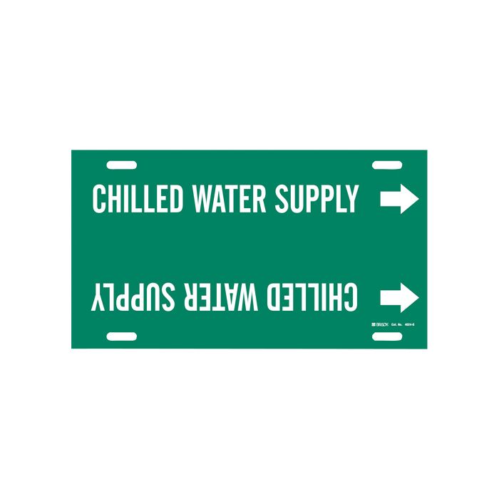 "Chilled Water Supply" Pipe Marker