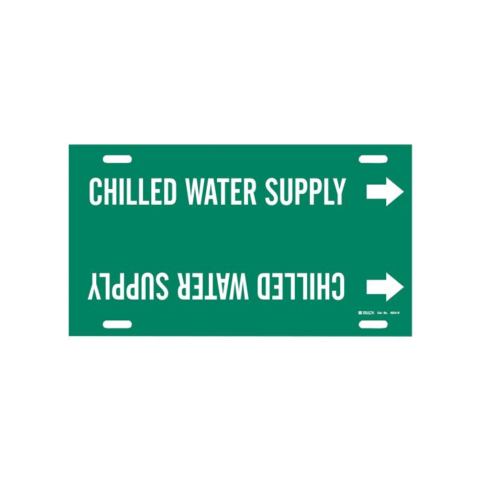 "Chilled Water Supply" Pipe Marker