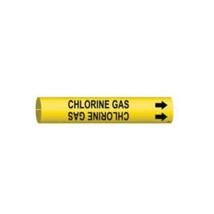 "Chlorine Gas" Pipe Marker