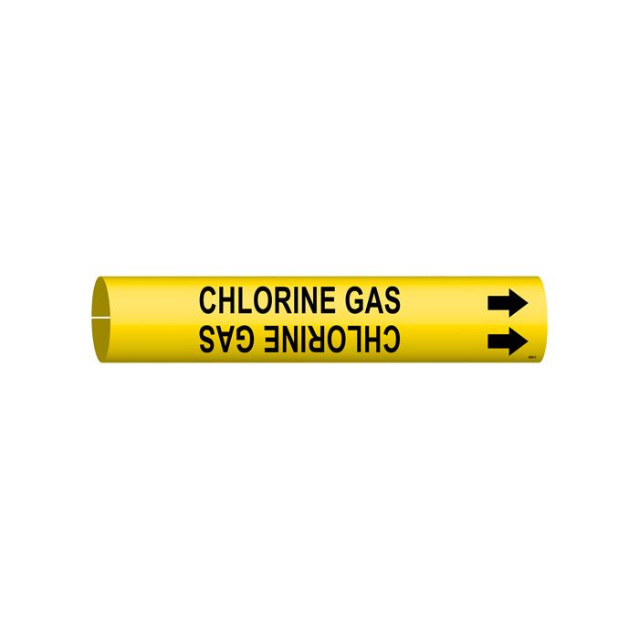 "Chlorine Gas" Pipe Marker