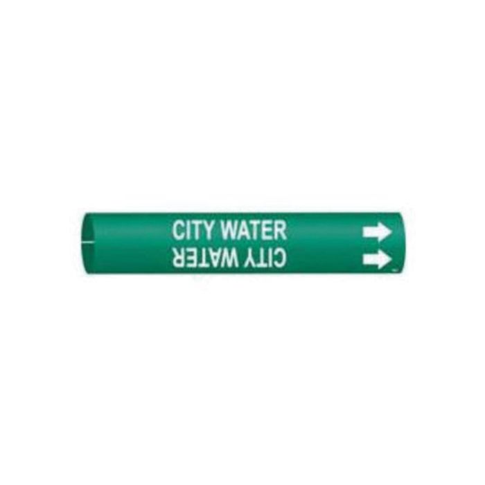 "City Water" Pipe Marker
