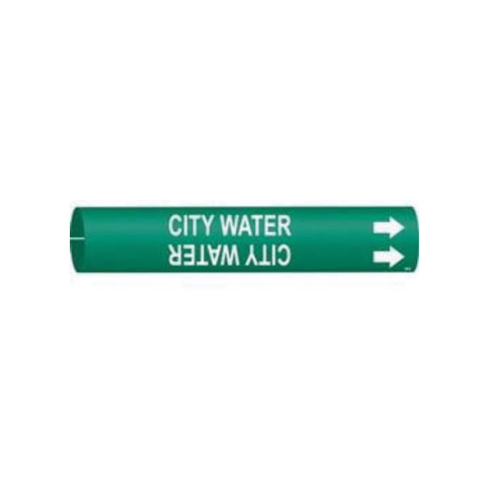 "City Water" Pipe Marker