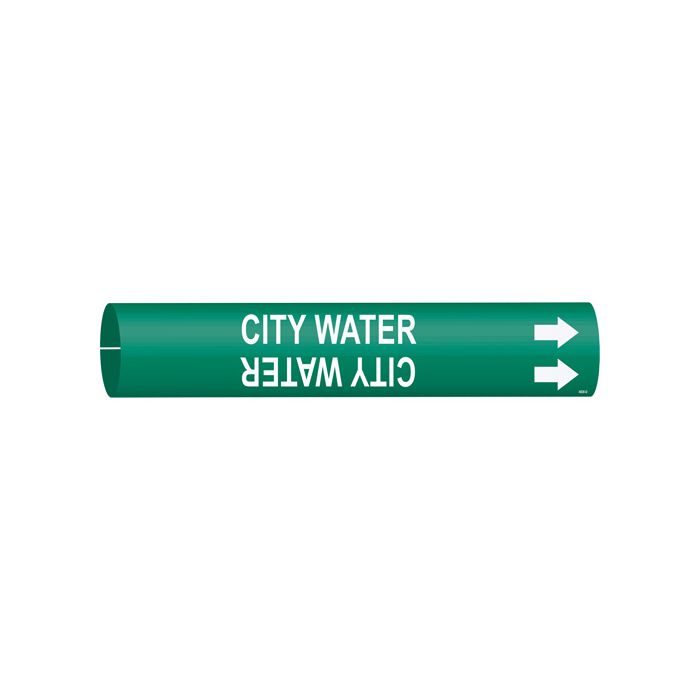 "City Water" Pipe Marker