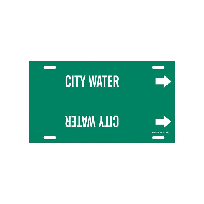 "City Water" Pipe Marker