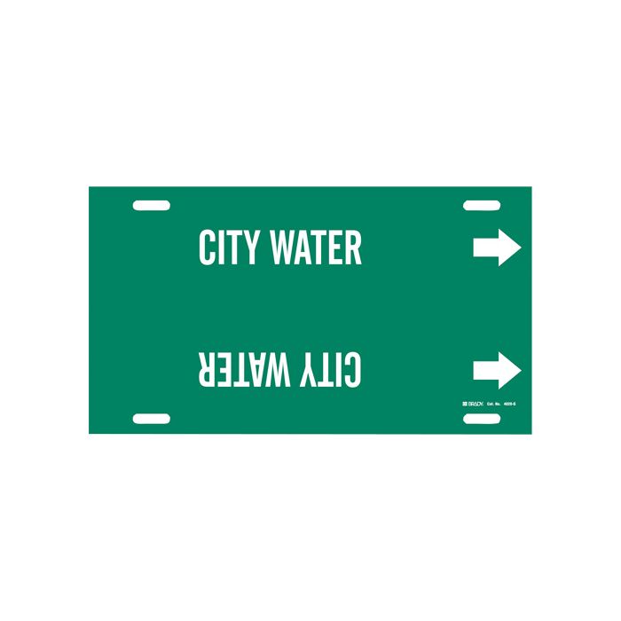 "City Water" Pipe Marker