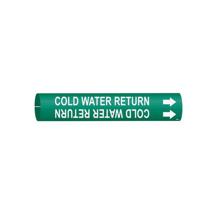 "Cold Water Return" Pipe Marker