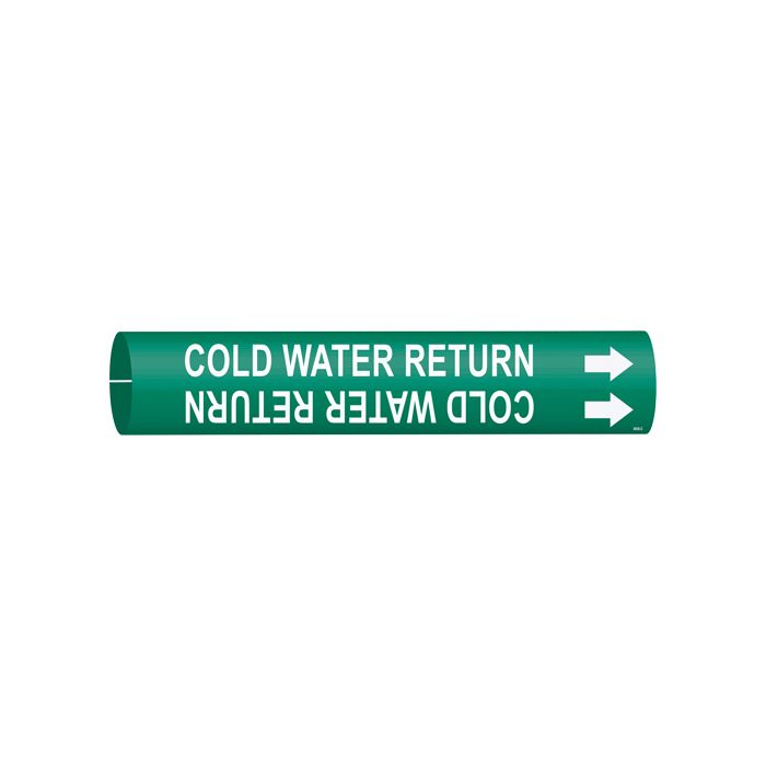 "Cold Water Return" Pipe Marker