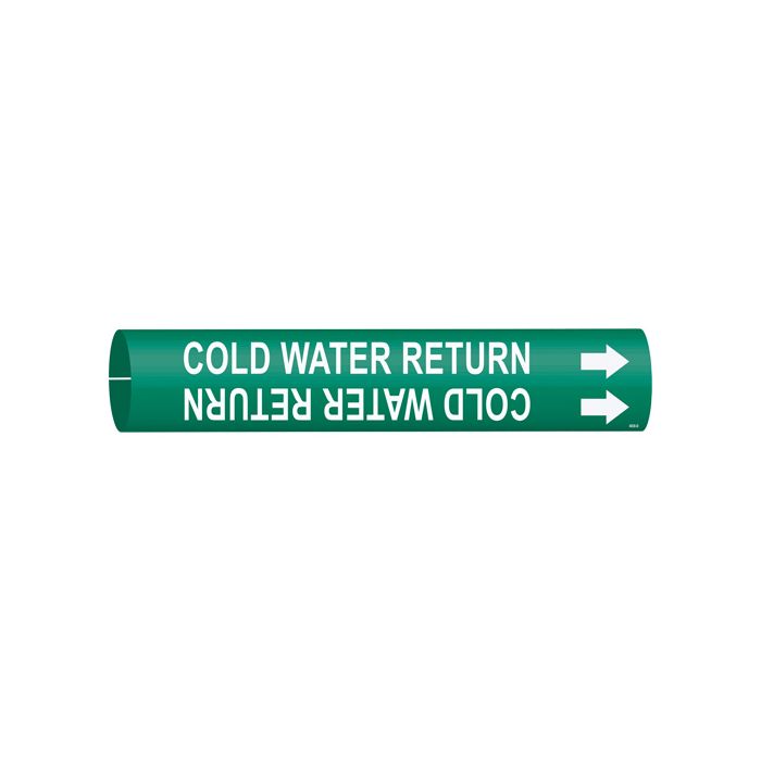 "Cold Water Return" Pipe Marker