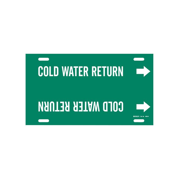 "Cold Water Return" Pipe Marker