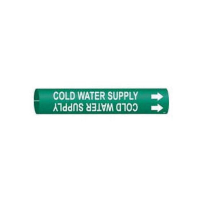 "Cold Water Supply" Pipe Marker