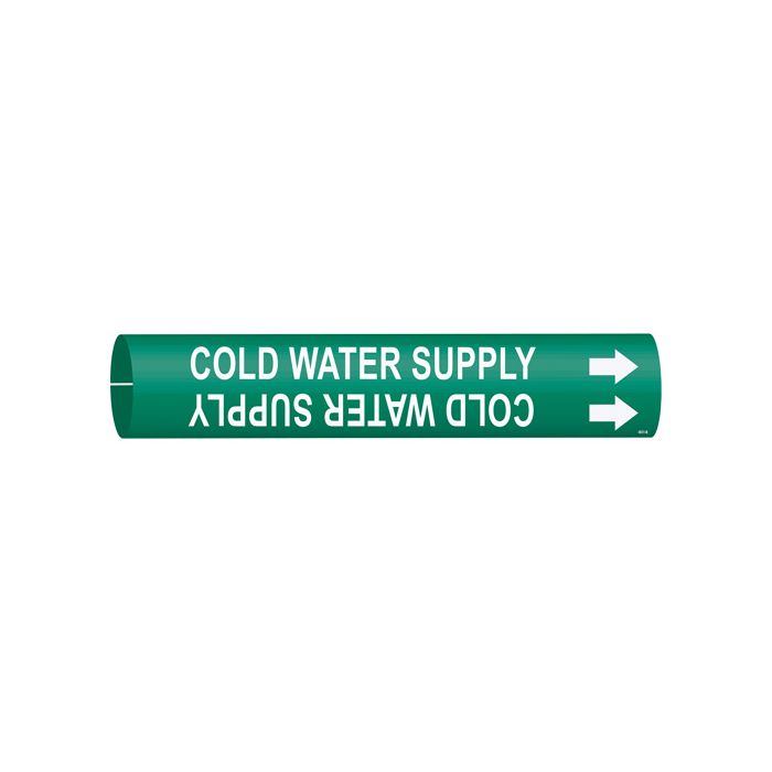 "Cold Water Supply" Pipe Marker