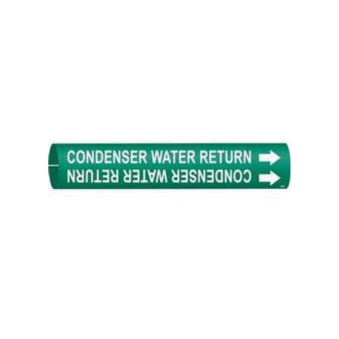 "Condenser Water Return" Pipe Marker