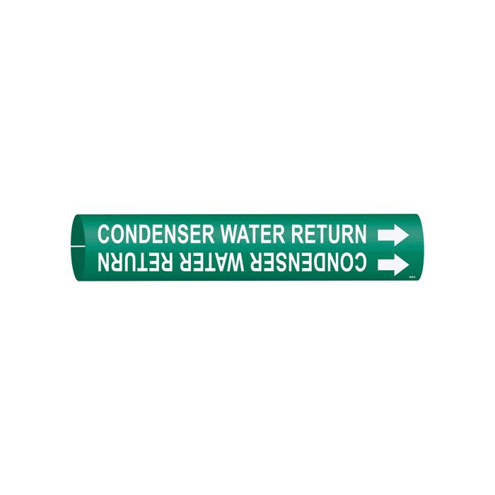 "Condenser Water Return" Pipe Marker