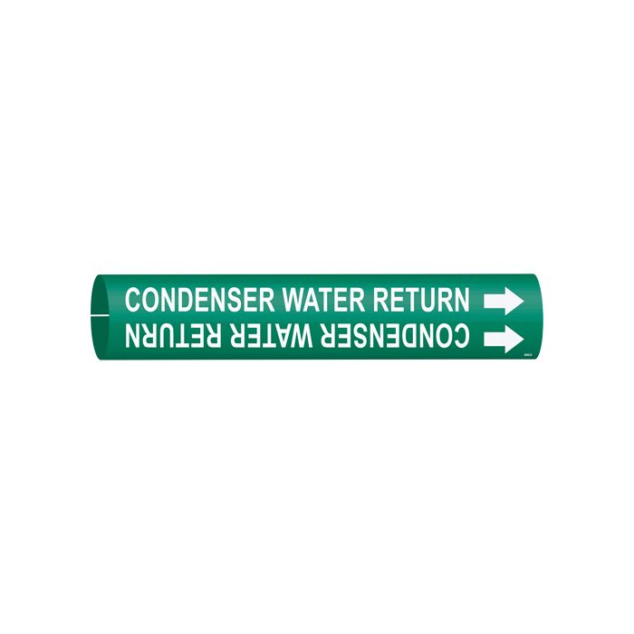 "Condenser Water Return" Pipe Marker