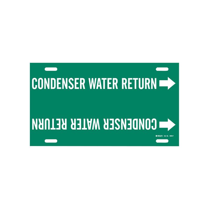 "Condenser Water Return" Pipe Marker