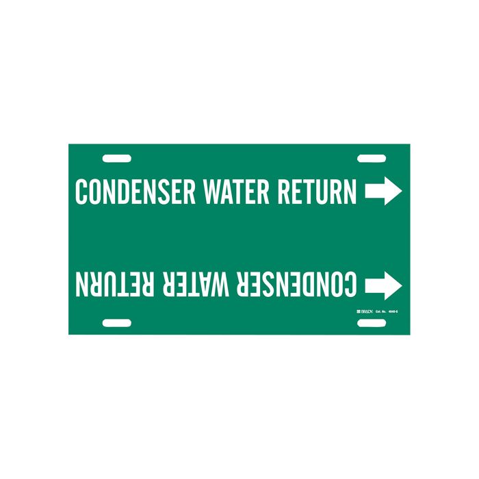 "Condenser Water Return" Pipe Marker