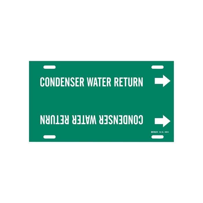 "Condenser Water Return" Pipe Marker