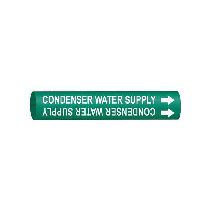 "Condenser Water Supply" Pipe Marker