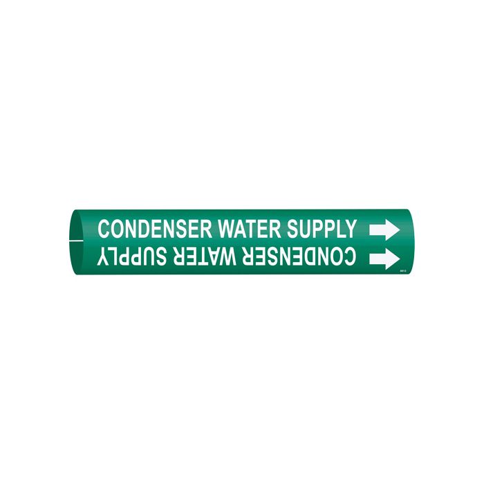 "Condenser Water Supply" Pipe Marker