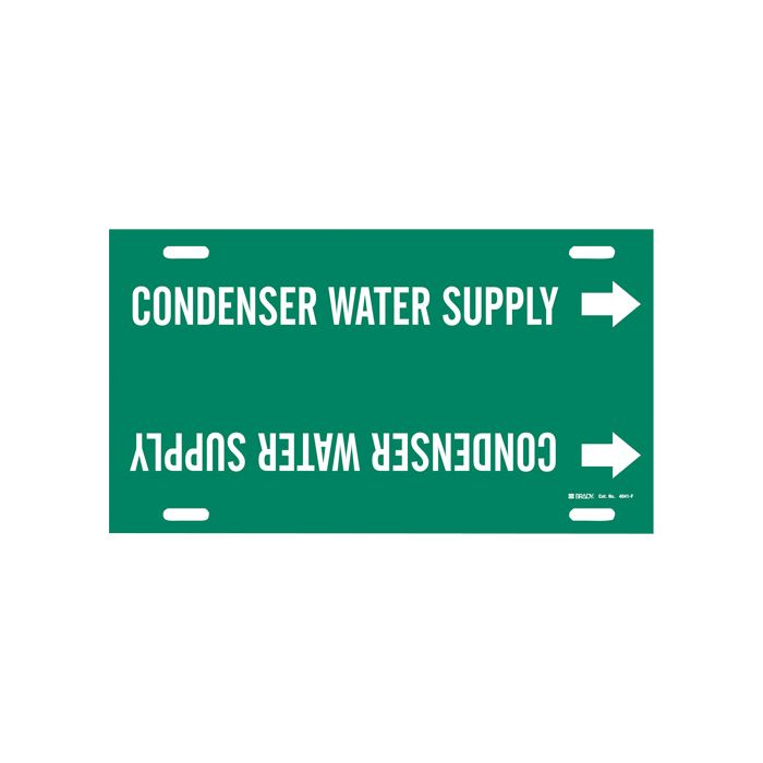 "Condenser Water Supply" Pipe Marker