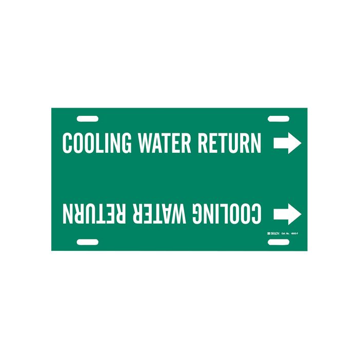 "Cooling Water Return" Pipe Marker