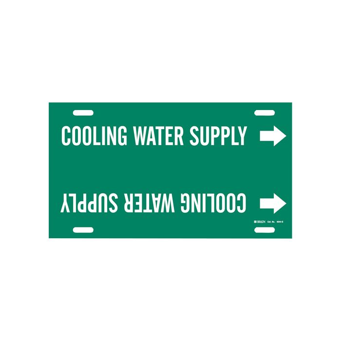 "Cooling Water Supply" Pipe Marker