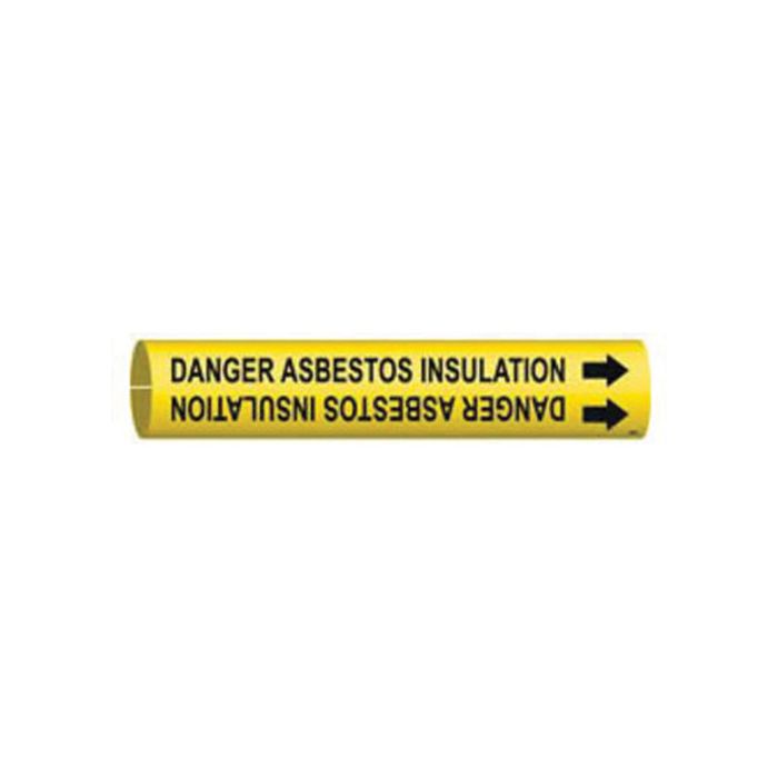 "Danger Asbestos Insulation" Pipe Marker