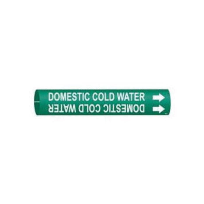 "Domestic Cold Water" Pipe Marker