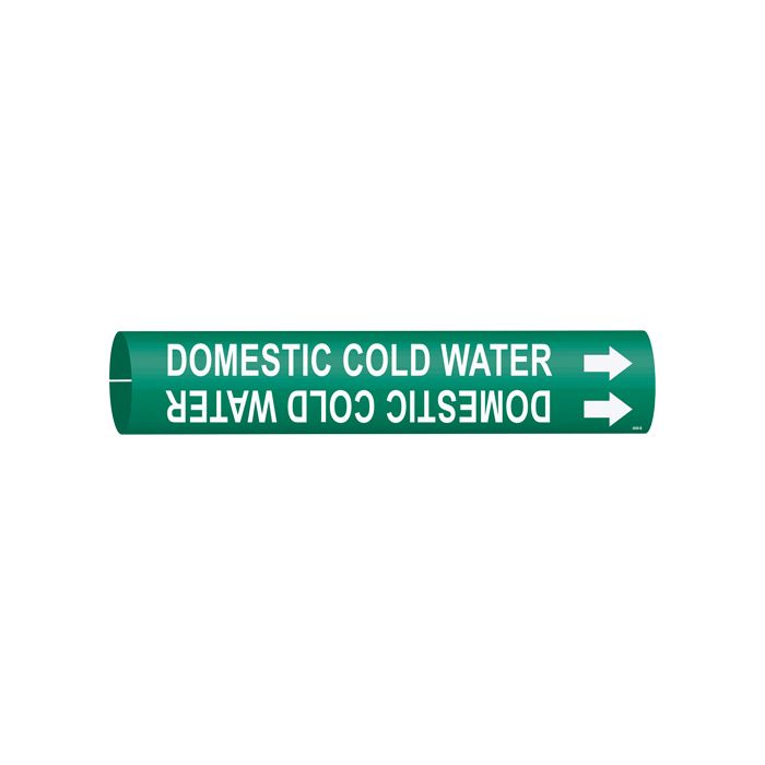 "Domestic Cold Water" Pipe Marker