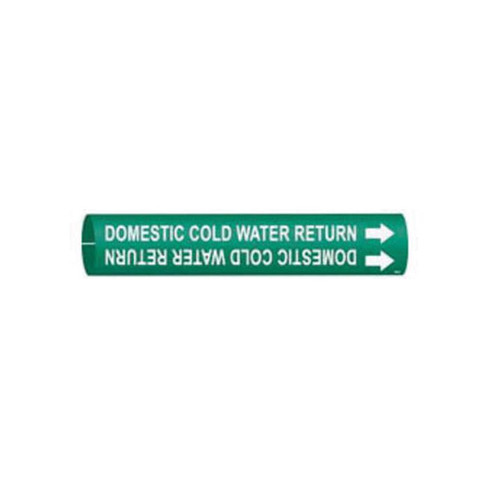 "Domestic Cold Water Return" Pipe Marker