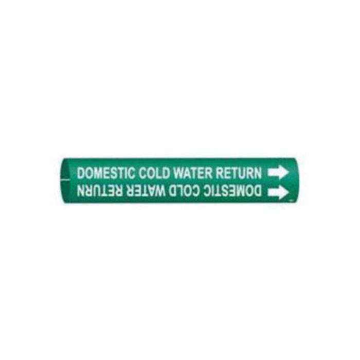 "Domestic Cold Water Return" Pipe Marker