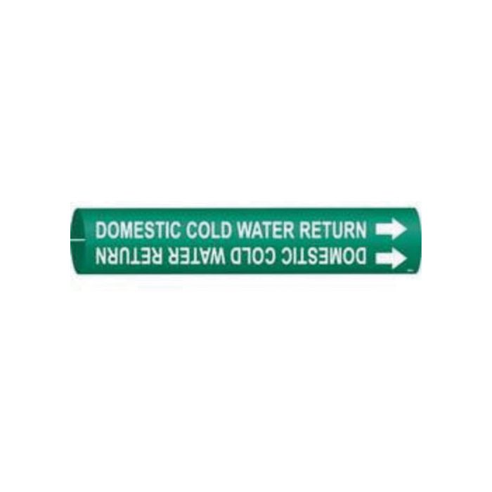 "Domestic Cold Water Return" Pipe Marker