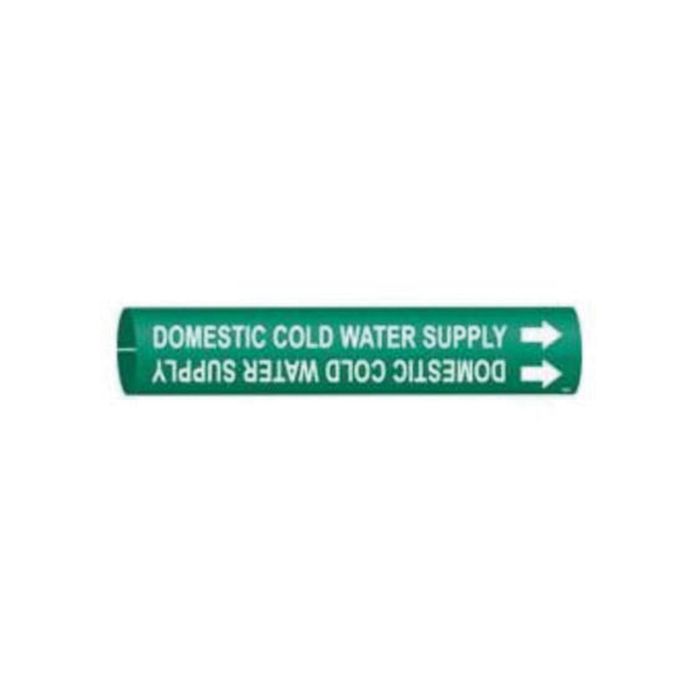 "Domestic Cold Water Supply" Pipe Marker