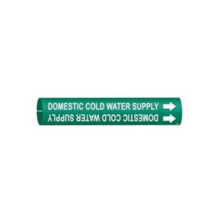 "Domestic Cold Water Supply" Pipe Marker