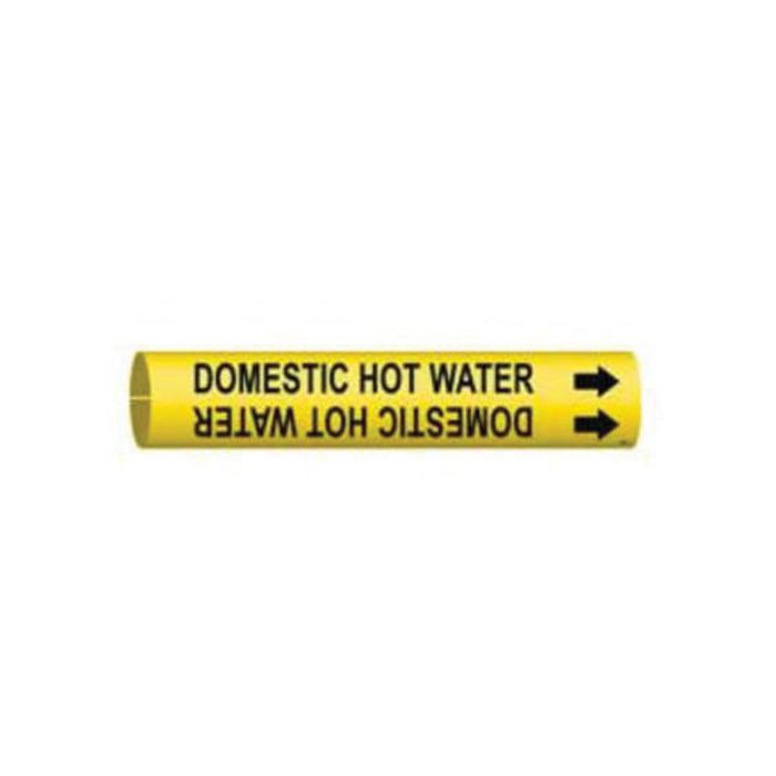 "Domestic Hot Water" Pipe Marker