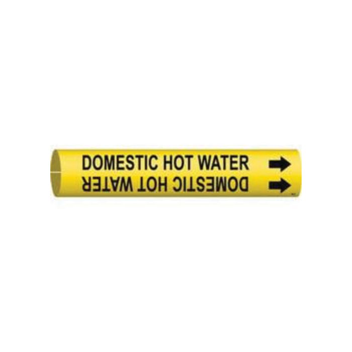 "Domestic Hot Water" Pipe Marker