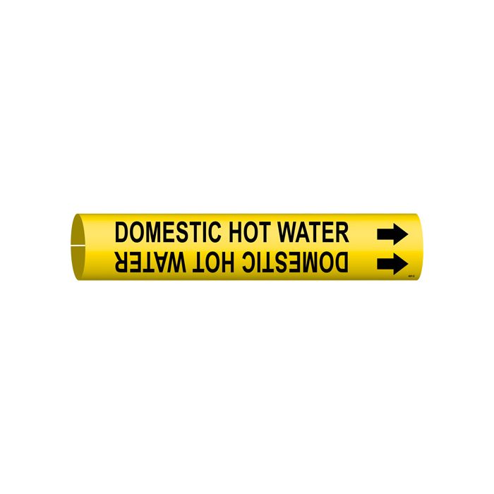 "Domestic Hot Water" Pipe Marker