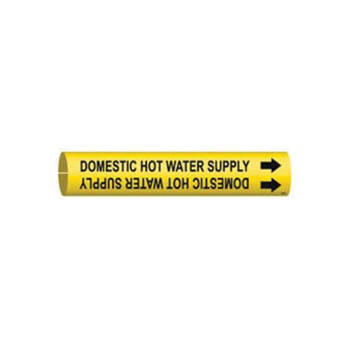 "Domestic Hot Water Supply" Pipe Marker