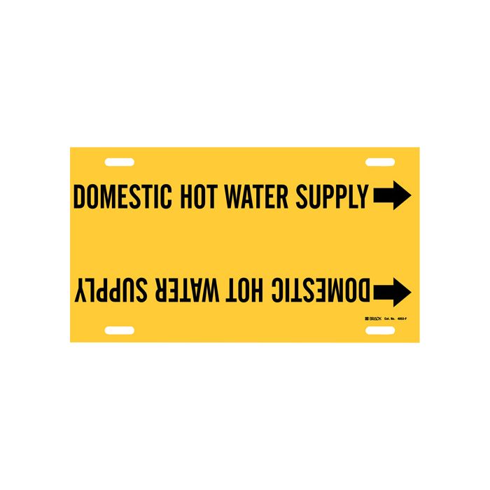 "Domestic Hot Water Supply" Pipe Marker