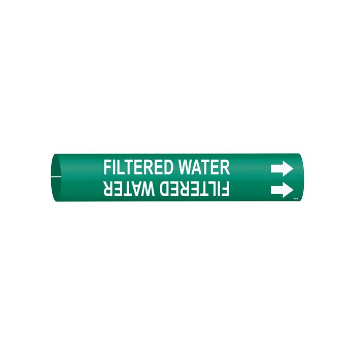 "Filtered Water" Pipe Marker