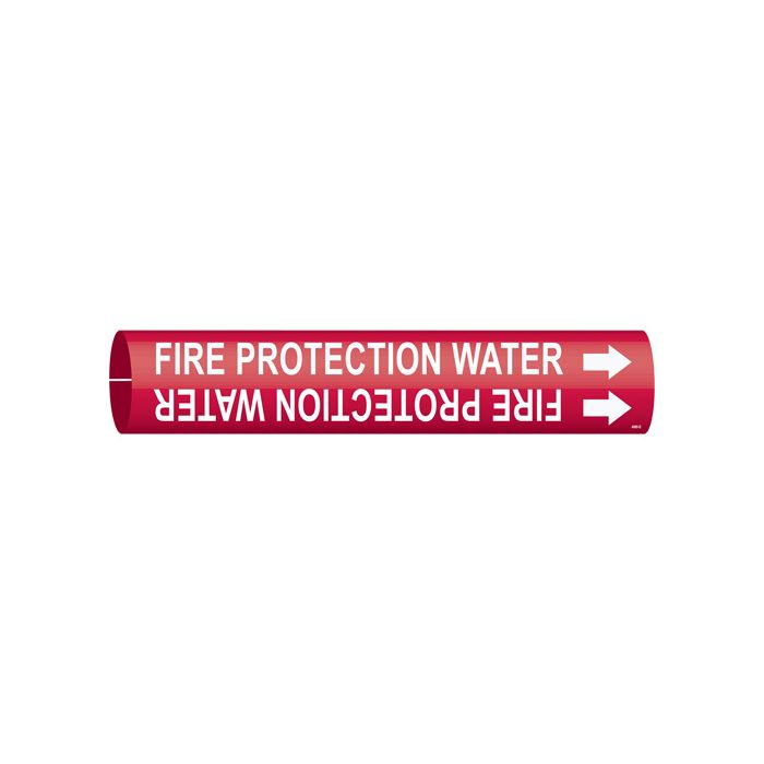 "Fire Protection Water" Pipe Marker