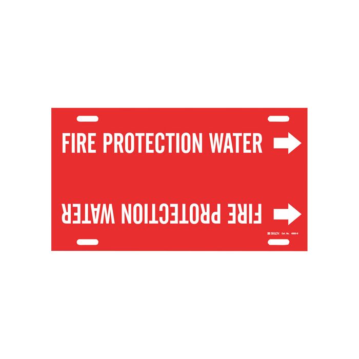 "Fire Protection Water" Pipe Marker
